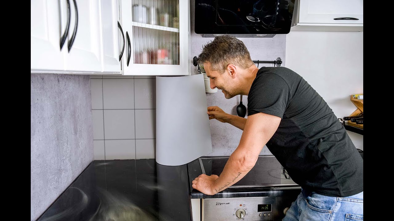 Tutoriel : Cr&eacute;dence Adh&eacute;sive pour Cuisine - Film Adh&eacute;sif - Comment la poser facilement & s&ucirc;rement