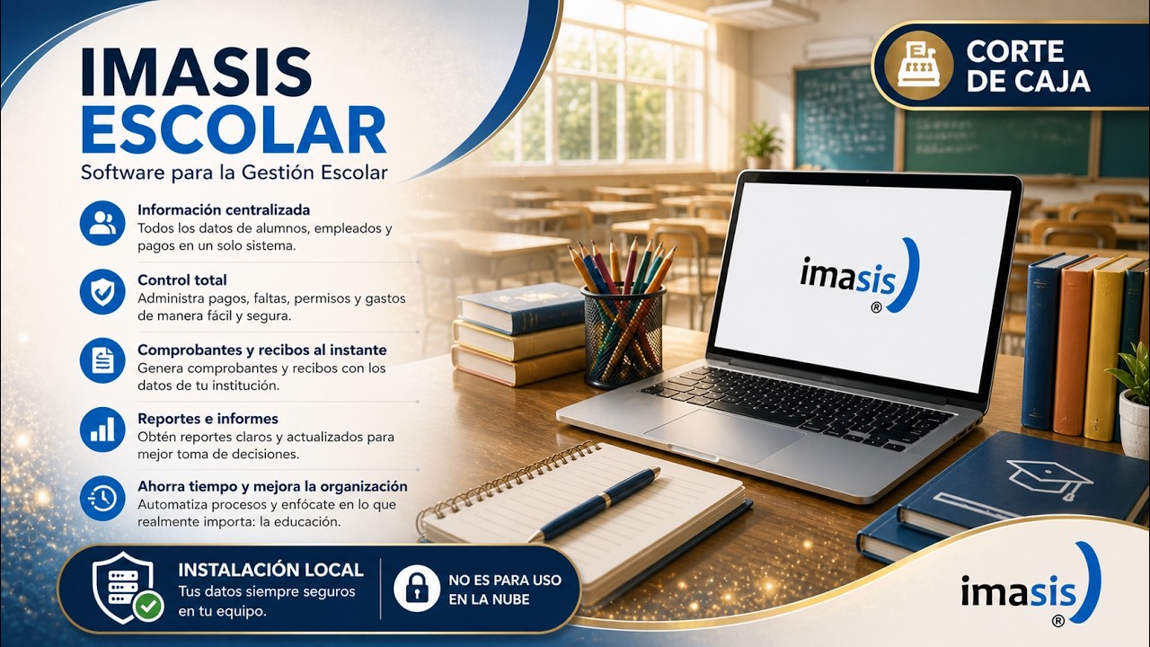Corte de caja para escuelas Software Imasis Escolar