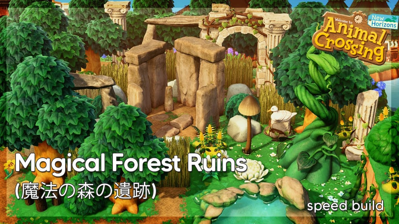 Magical Forest Ruins (Rock Garden) 🪨🌲✨ Animal Crossing New Horizons | Speed Build