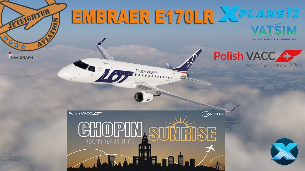 [🔴X PLANE 12.3.1]❗ EVENT POLISH VATSIM SUNRISE ❗X-CRAFTS EMB-170 PO POLSCE❗FULL EXTREME ATC❗🎧VATSIM🎧