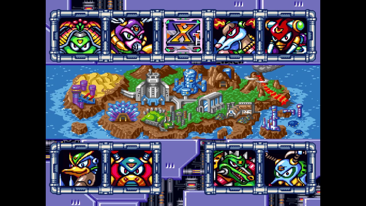 Rockman X2「ロックマンX2」- ステージセレクト1 | Mega Man X2 - Stage Select 1