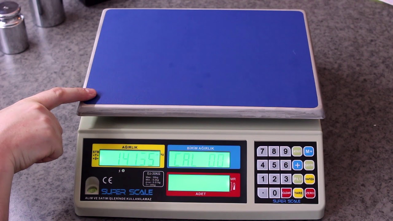 Superscale D-T30 KG Sayım Terazi Ve Fiyat Hesaplamalı Kalibrasyon Ve Set Ayarları