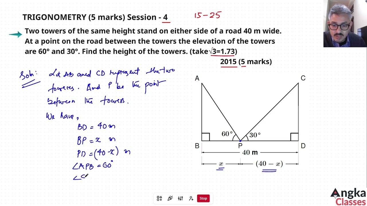 Previous years' questions(2015-2025)BOSEM Class X Chapter- TRIGONOMETRY (5 marks) Session 4