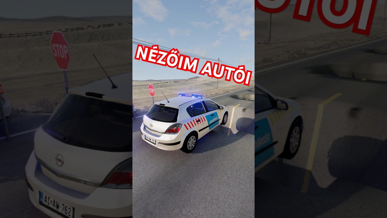 N&Eacute;ZŐIM AUT&Oacute;I VS FALUSI K&Aacute;TY&Uacute;K #foruyou #viral #crash #test #beamng