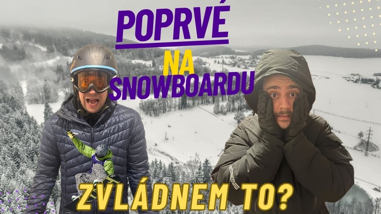 Učíme se na SNOWBOARDU! 🏂 Extrémní pád 😲Dá se to naučit? ❄️Winter Special
