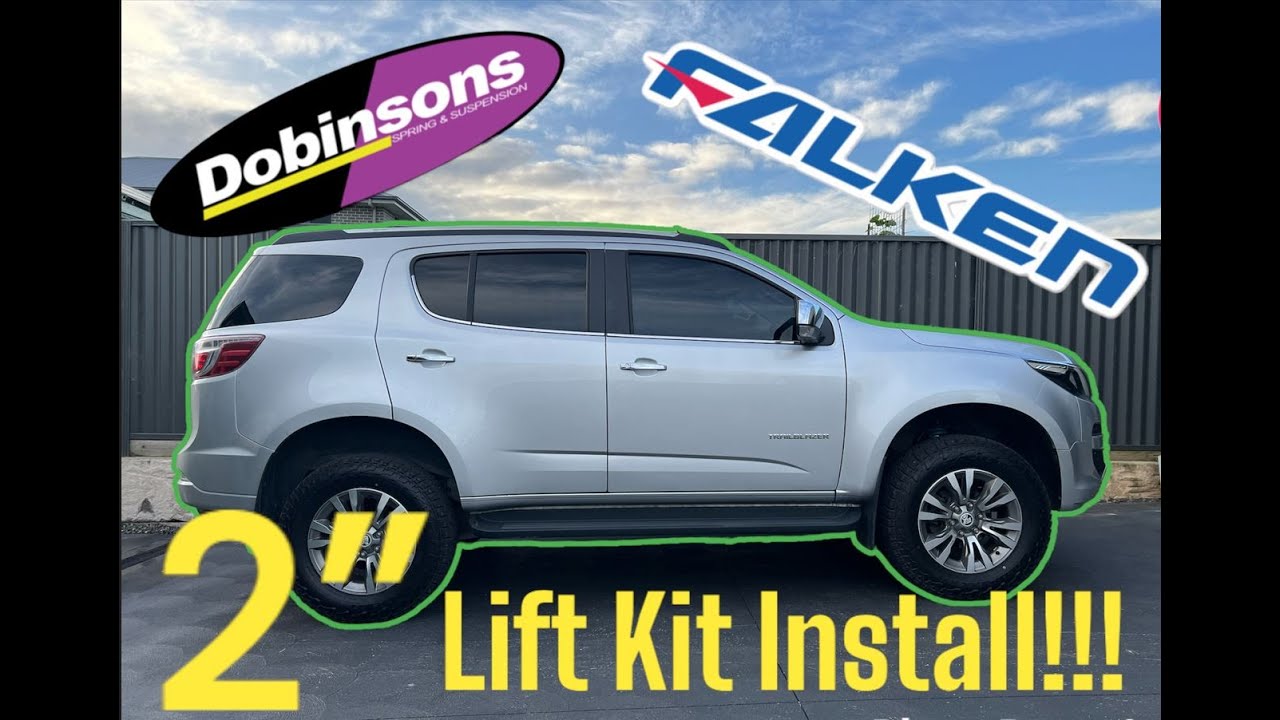 Holden trailblazer 4x4 dobinsons 2” lift kit install and new 32” falken wildpeak AT tyres