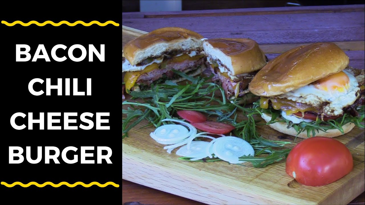 Der Ultimativ nur Bacon Chili Cheese Burger...Bacon 100 Gramm