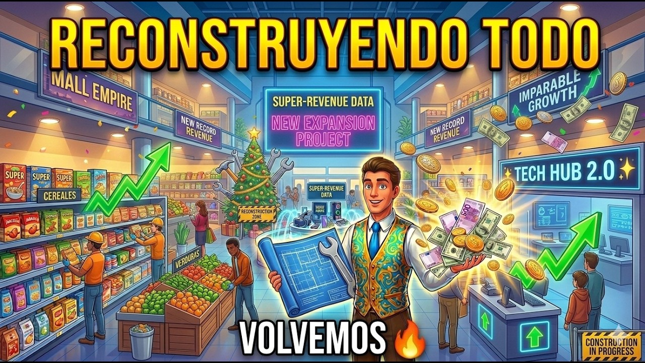 Episodio 44 Parte 1 Reconstrucción total del centro comercial Volvemos a empezar bien Mall Simulator