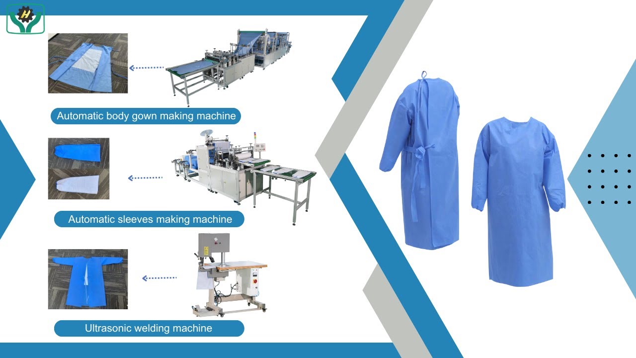 Reinforced Surgical Gown Production Line | How to make a reinforced surgical gown?