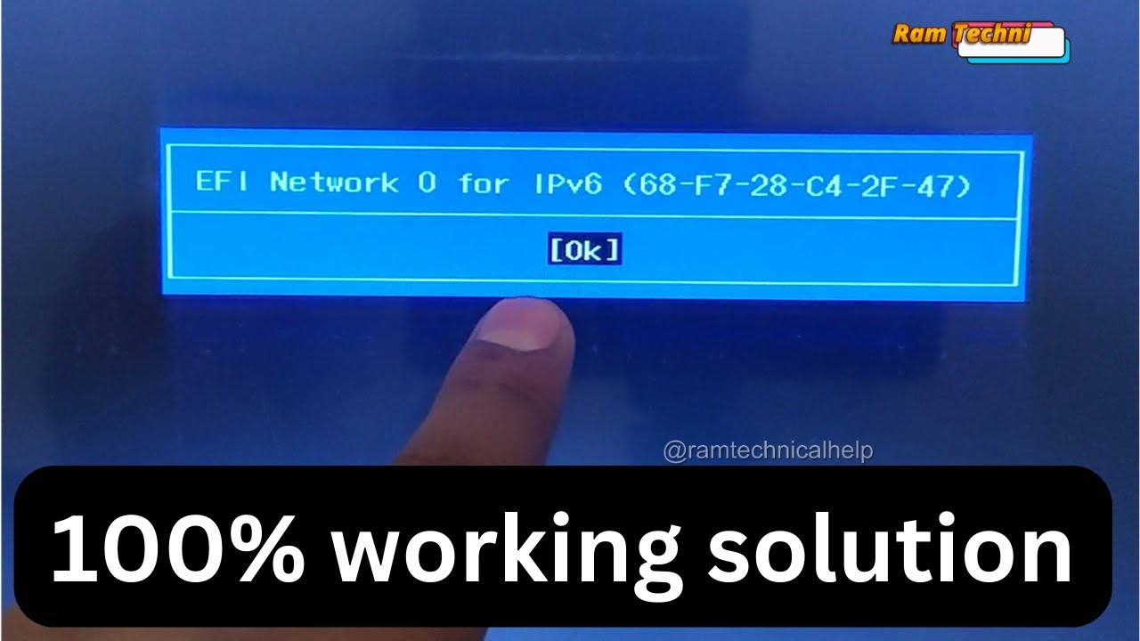 EFI Network 0 for IPv6 // efi network 0 for ipv4/ipv6 boot failed Lenovo - boot failed