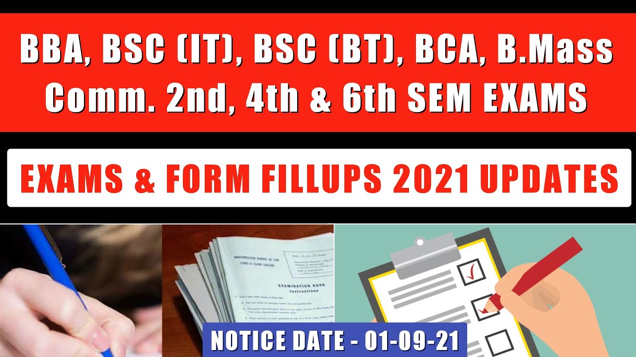 Gauhati University Latest Notification | GU Exams & Formfillups 2021 | BBA, BSc (IT), BCA & More 📚