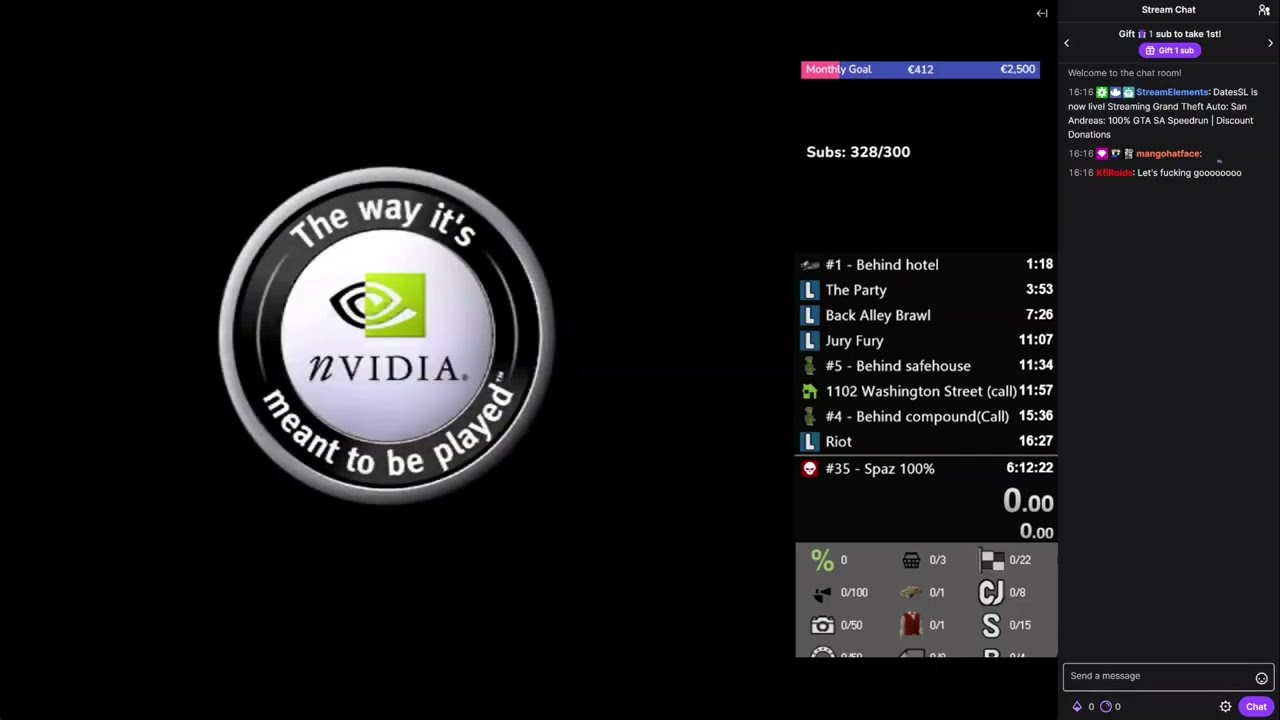 [VOD] GTA San Andreas 100% Speedrun attempt from 2026-01-09