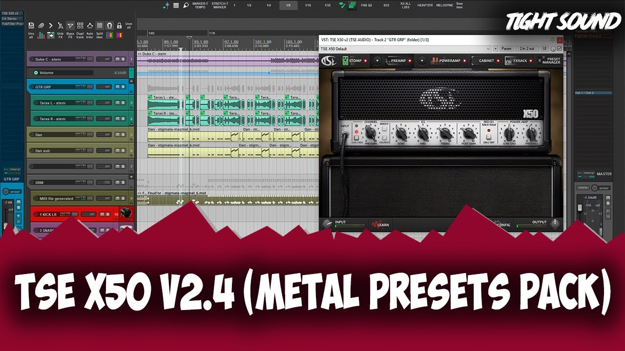 TSE X50 V2.4 METAL PRESETS PACK (CUSTOM METAL TONES)