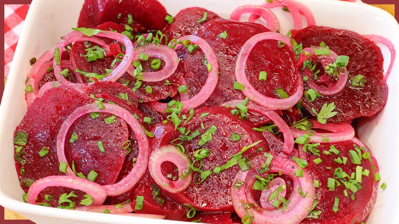 SALADA DE BETERRABA BEM TEMPERADA COM CEBOLA I SIMPLES E FÁCIL I Receitas de Pai