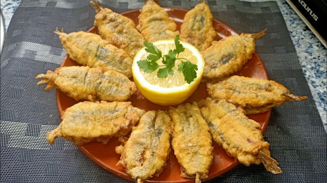 Boquerones Malagueños rellenos de Mejillones y Gambas 😋😋😋 Espectacular.#boqueronesrellenos