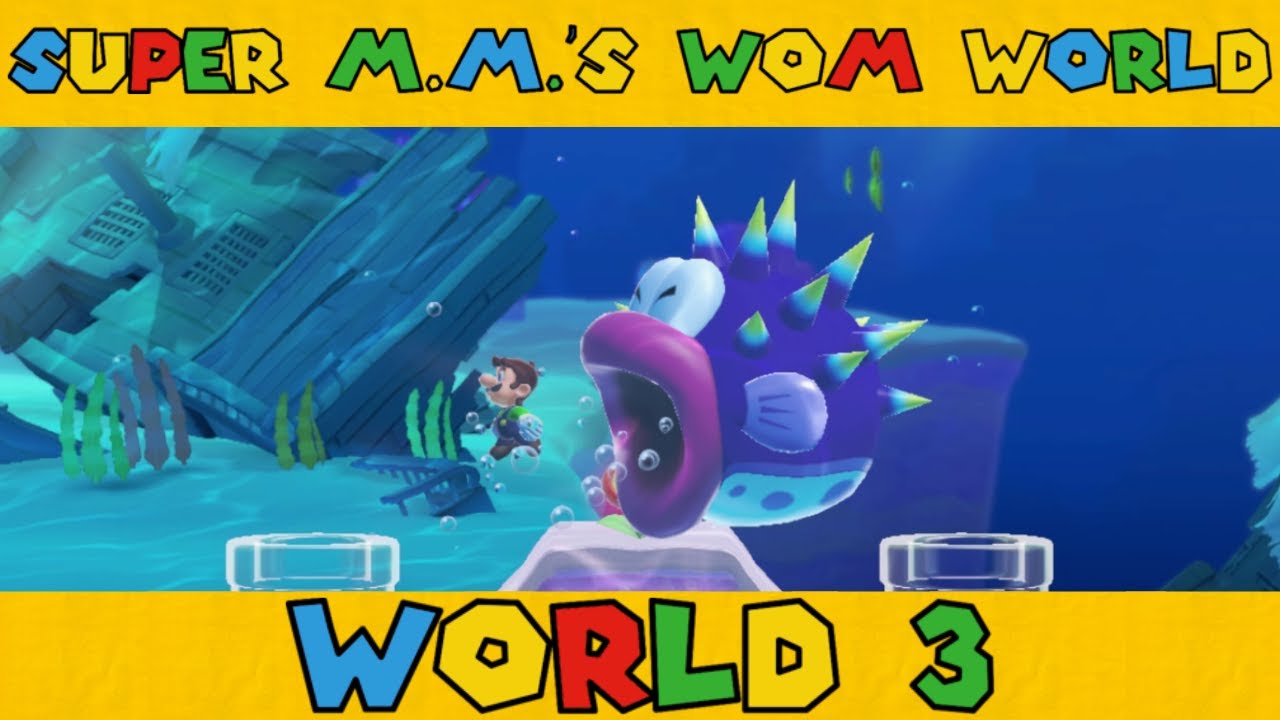 Surviving the PORCUPUFFER - Super M.M. WoM World 3 - Super Mario Maker 2