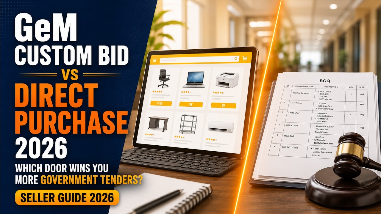 GeM Direct Purchase vs Custom Bid Explained (2026) | Win More Government Tenders