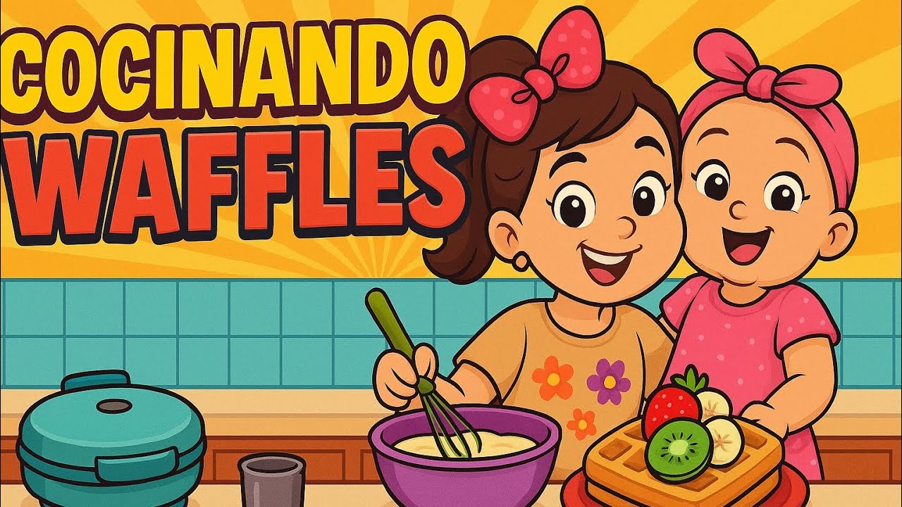 Cocinando Waffles 🧇🌈💖