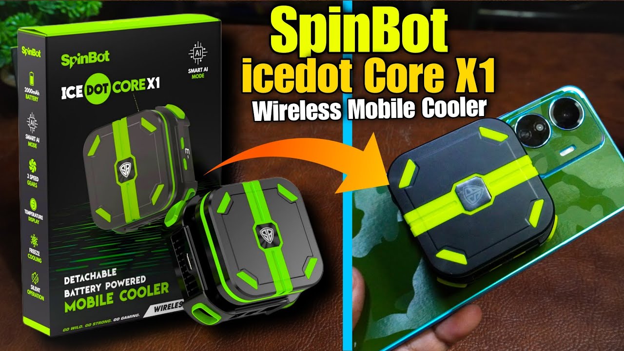 Spinbot icedot Core X1 Wireless Mobile Gaming Cooler Fan Unboxing and Review || Fact in Tech