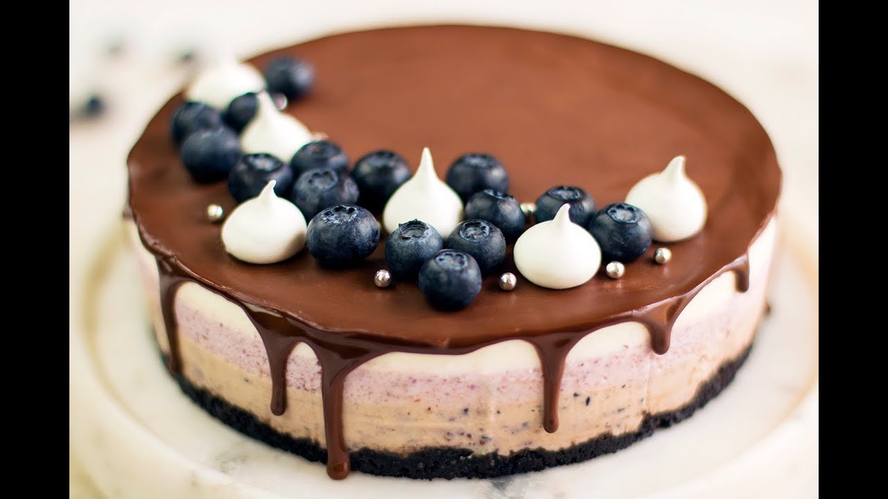 冷冻版紫薯芝士蛋糕 Yam Blueberry Cheesecake