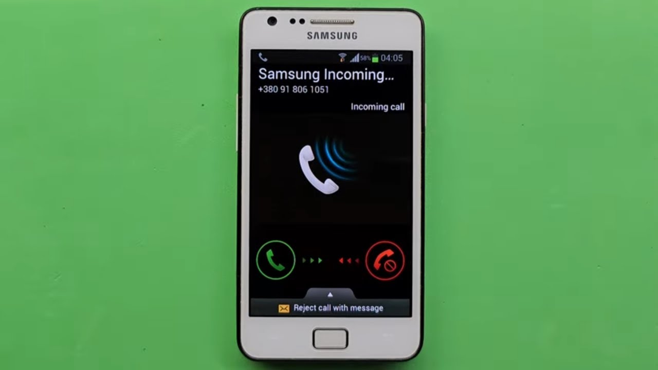 Samsung Galaxy S II (S2) GT-i9100 Incoming Call Android 4.1.2