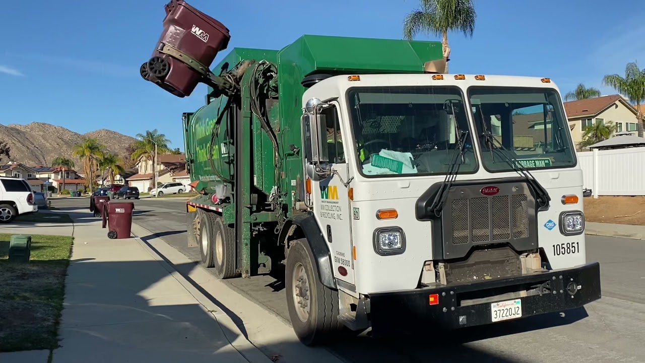 Waste Management Garbage Trucks of Moreno Valley