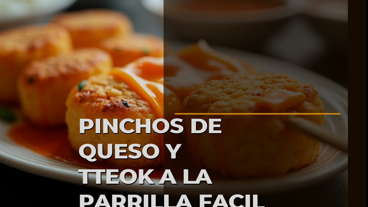 Pinchos de Queso y Tteok a la Parrilla Facil