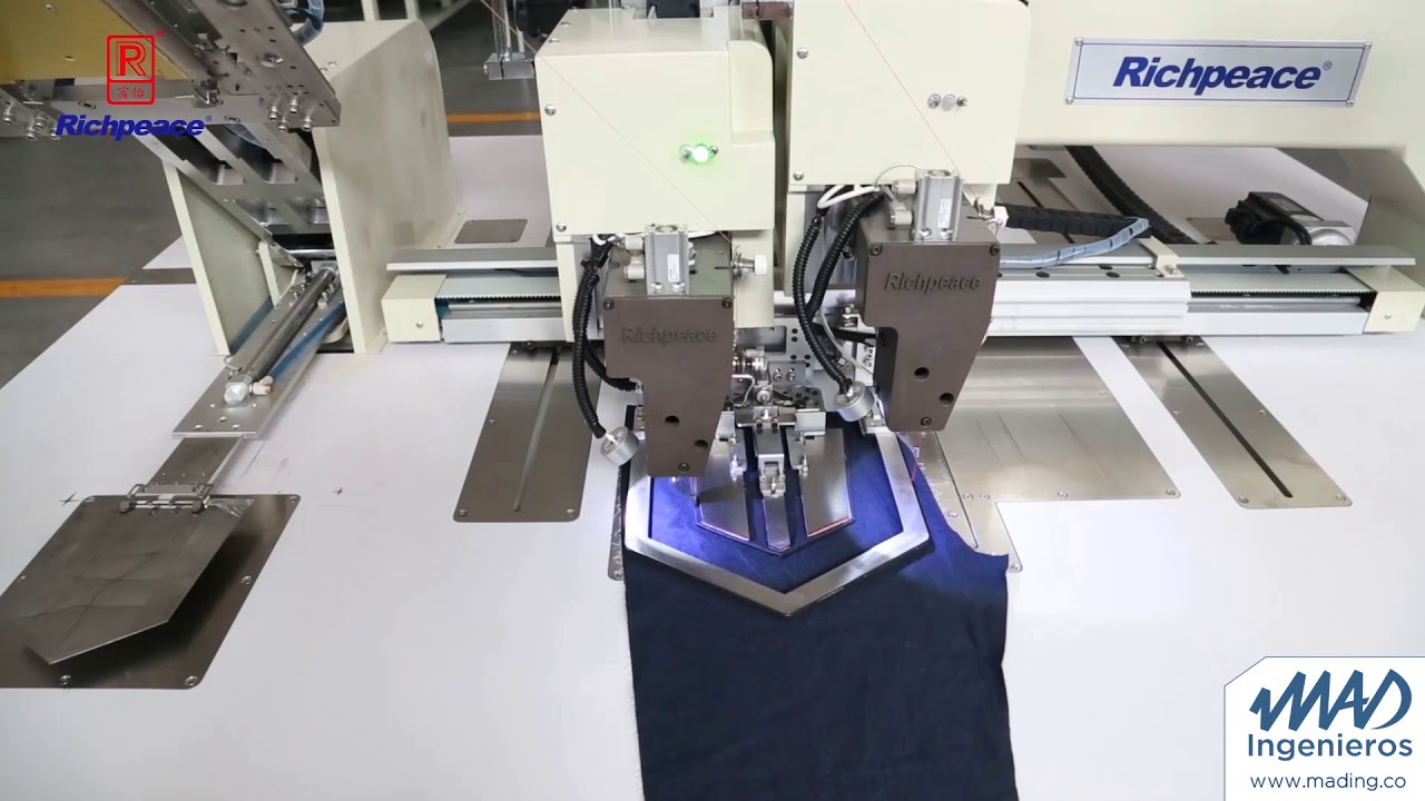 Máquina de costura automática para bolsillos de pantalones
