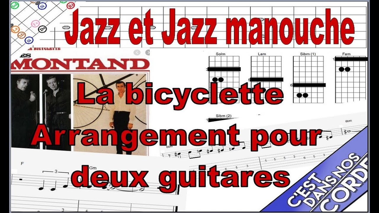 La bicyclette / Arrangement pour deux guitares / Tabs