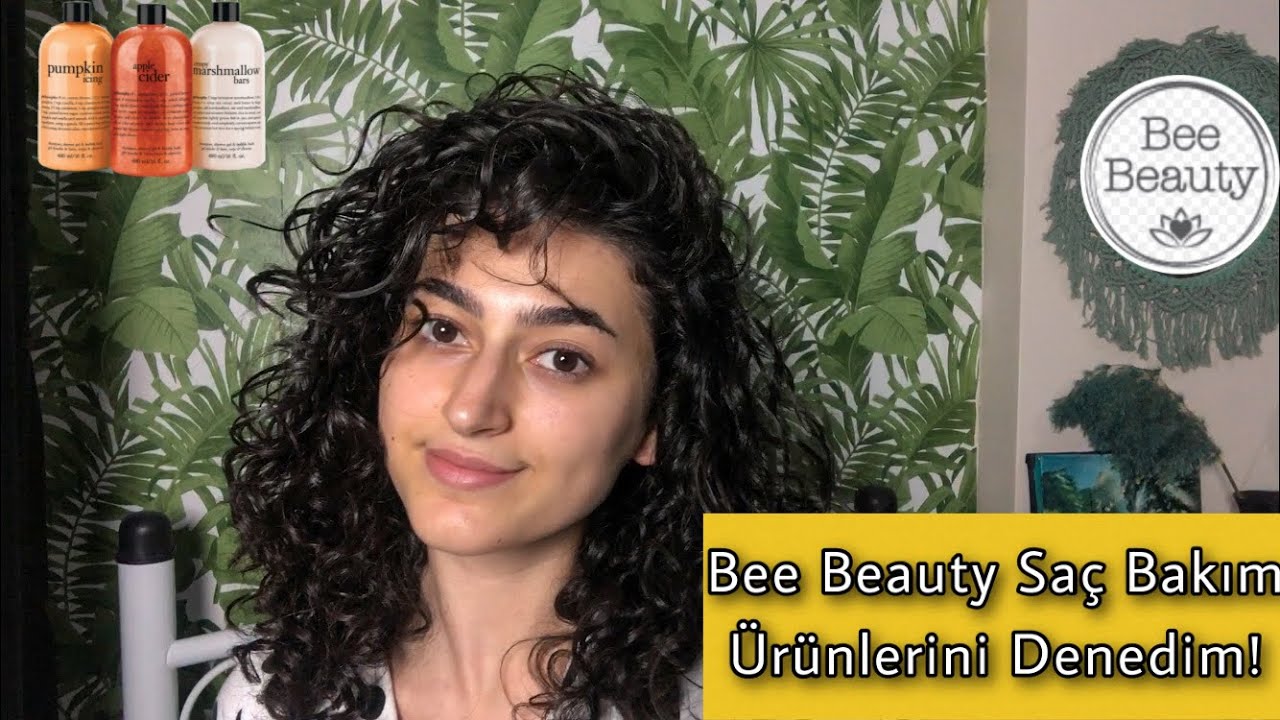 BEE BEAUTY Saç Bakım Ürünlerini Deniyorum ! |Tek Marka Ürünleri İle Kıvırcık Saç Şekillendirme