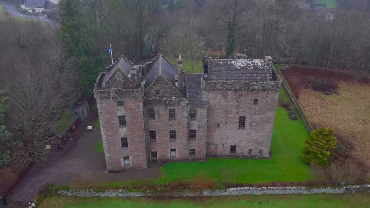 DJI Mavic 4 Pro Drone Shot of Hunting tower castle Perthshire 