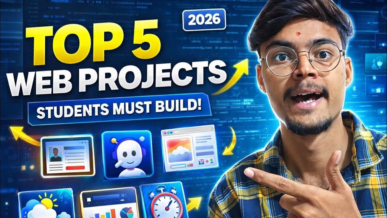 TOP  5 WEB PROJECTS EVERY STUDENT SHOULD BUILD IN 2026 | VISHAL RATAN | #website #engineering 