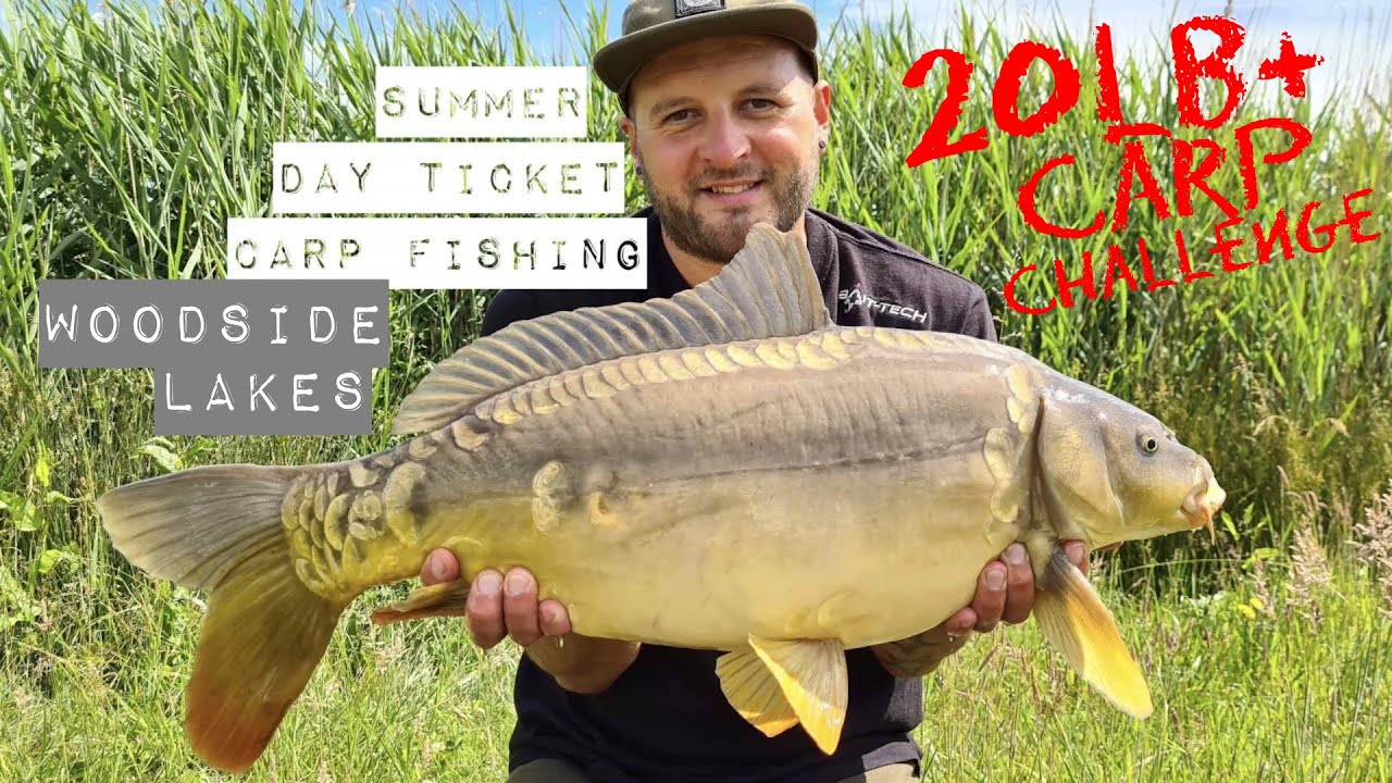 20lb+ Carp Challenge || Day Ticket Carp Fishing || Woodside Lakes || Martyns Angling Adventures