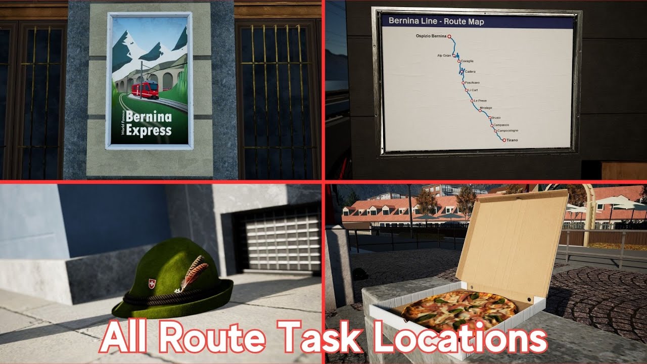 All Route Task Locations - Berninalinie - Train Sim World 4