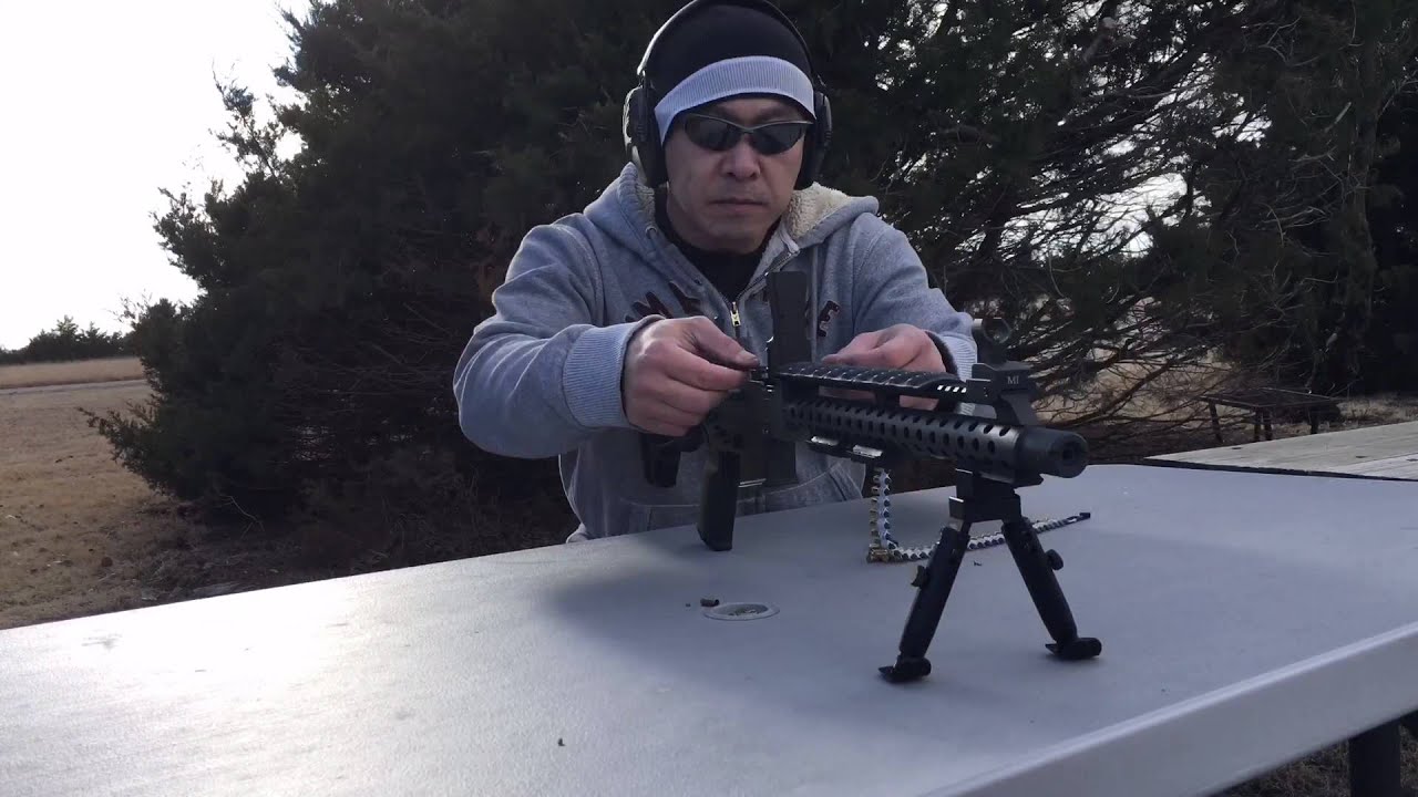 Lakeside Razorback X-1 belt fed .22lr machine gun m-16