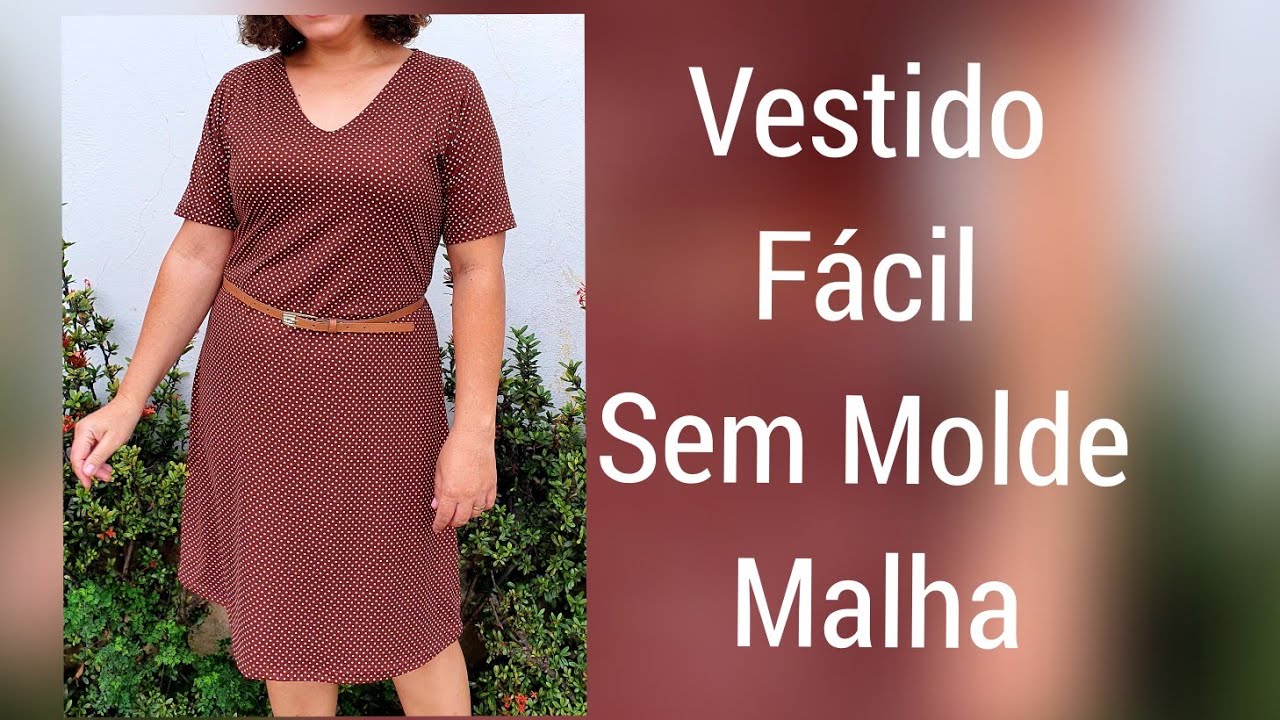 Vestido super fácil corte e Costura Iniciantes sem molde