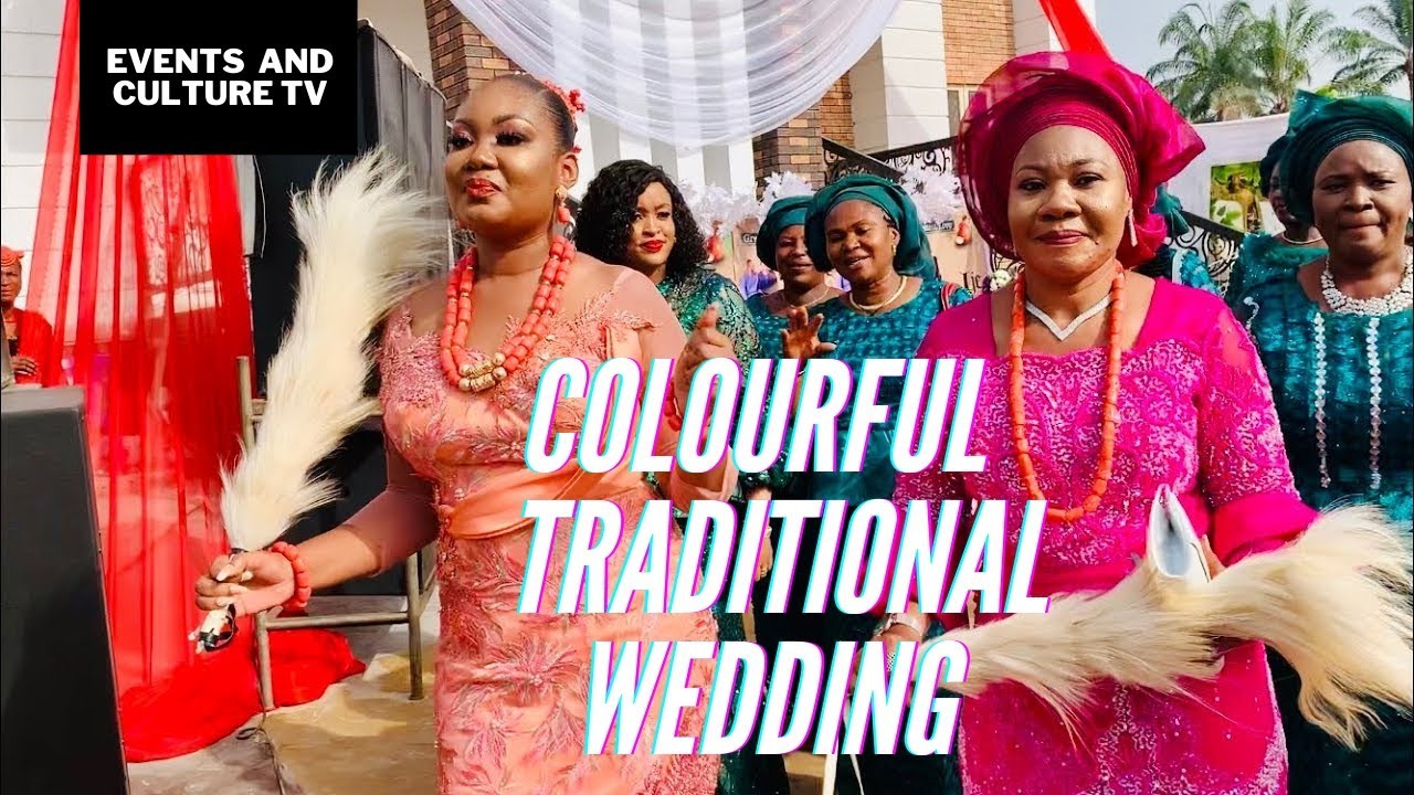 Colorful Traditional Wedding Entrance in Abatete Igbo land shows Igbo Culture