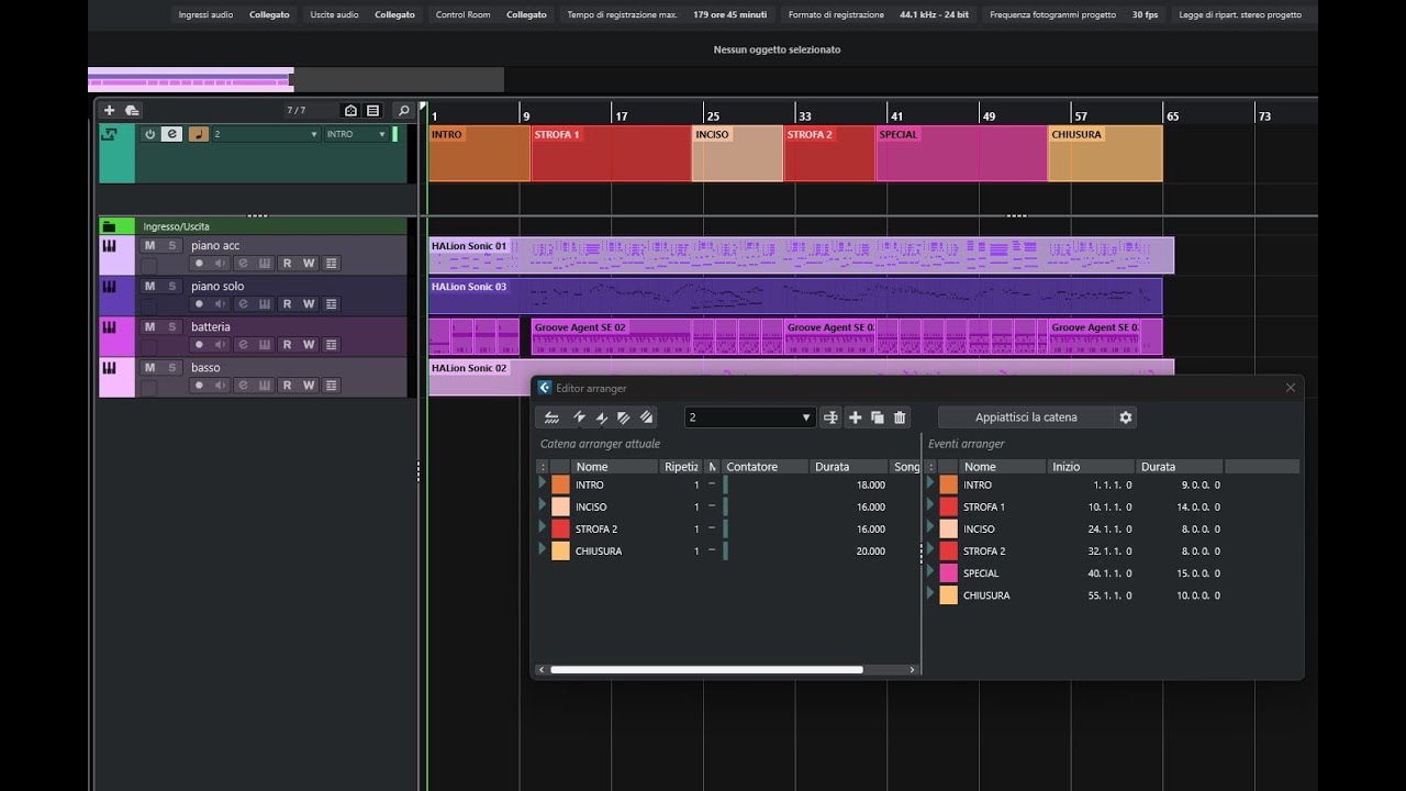 CUBASE 14 : CREIAMO UNA TRACCIA ARRANGER
