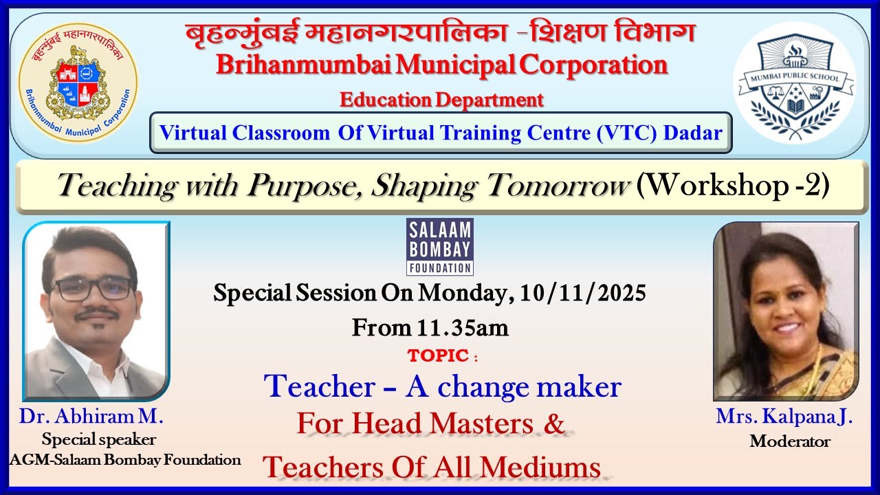 TOPIC :    TEACHER - A CHANGE MAKER ( WORKSHOP - 2)