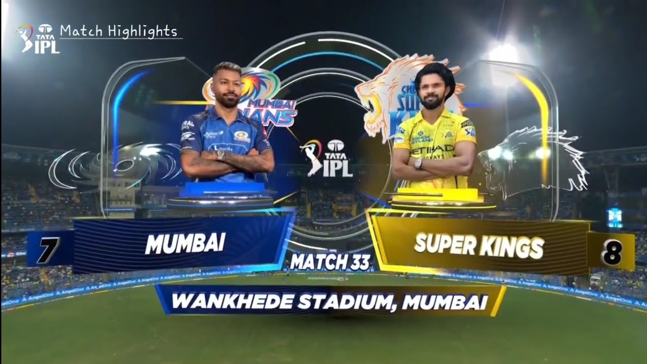 TATA IPL 2026 CSK Vs MI MATCH 33 Highlights #ipl2026 #youtube