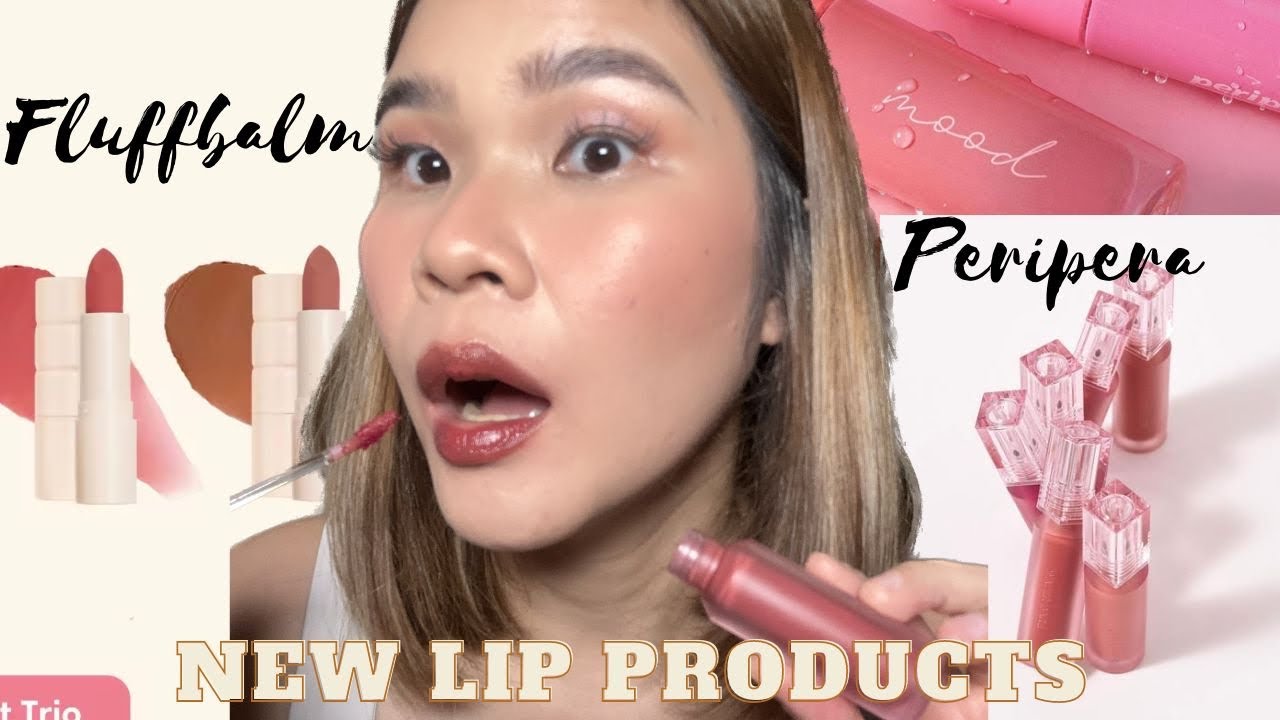 NEW LIP PRODUCTS | SUNNIES FACE FLUFFBALM + PERIPERA WATER BARE TINT & INK MOOD GLOWY TINT REVIEW |