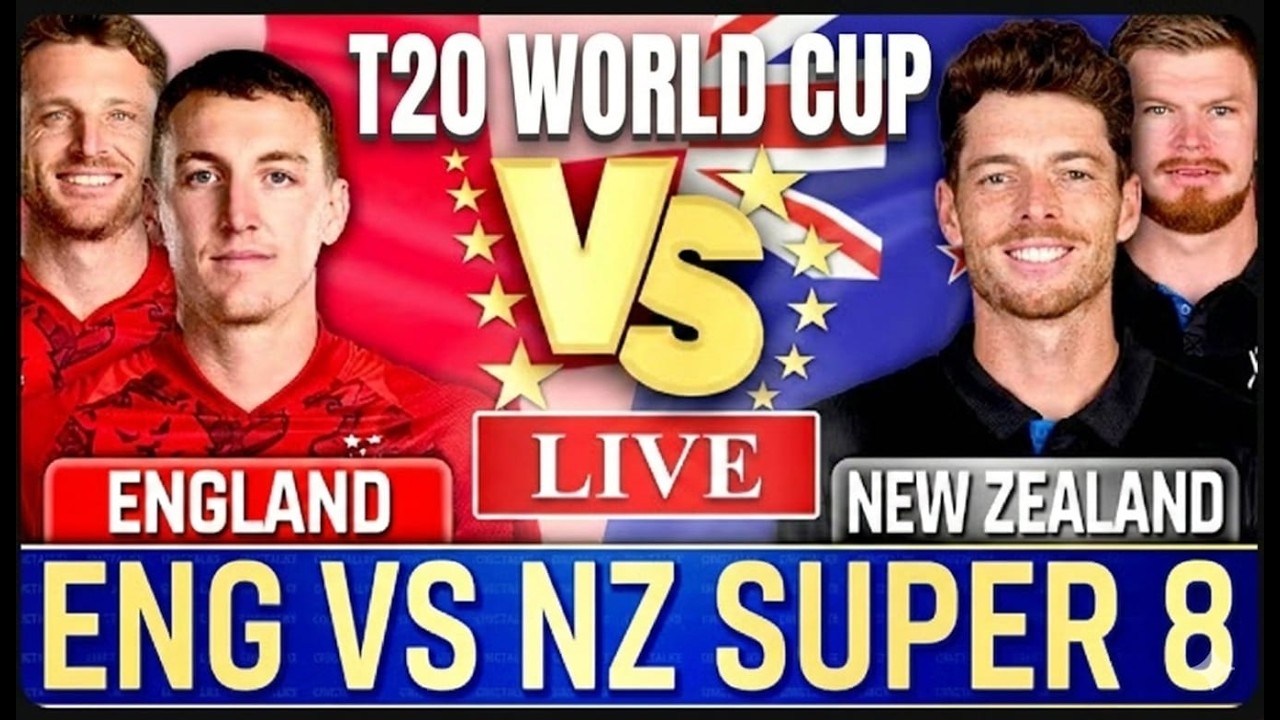 England vs New Zealand, 49th Match, Super 8 Group 2 - Live Cricket
