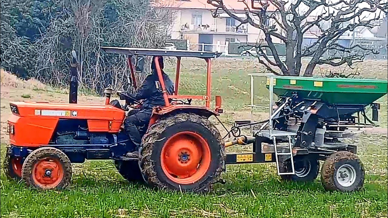 Concimazione Grano con SAME Minitauro 60 + Spandiconcime EUROSPAND Jolly 18 - Tractor -