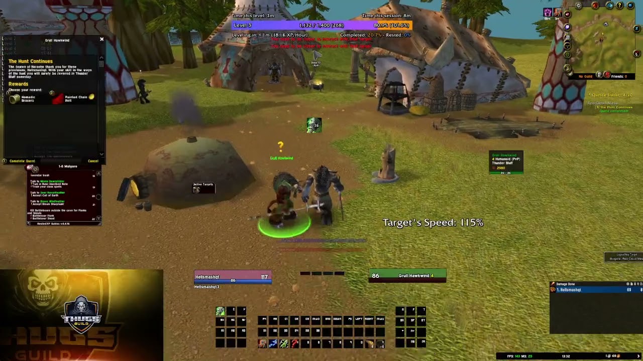 1:12:00 1-10 Tauren Shaman Speedrun - Classic Era