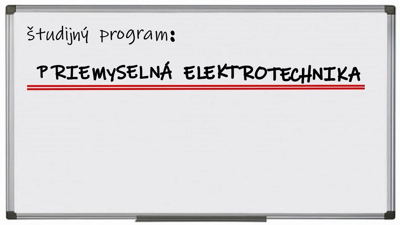 študijný program Priemyselná elektrotechnika