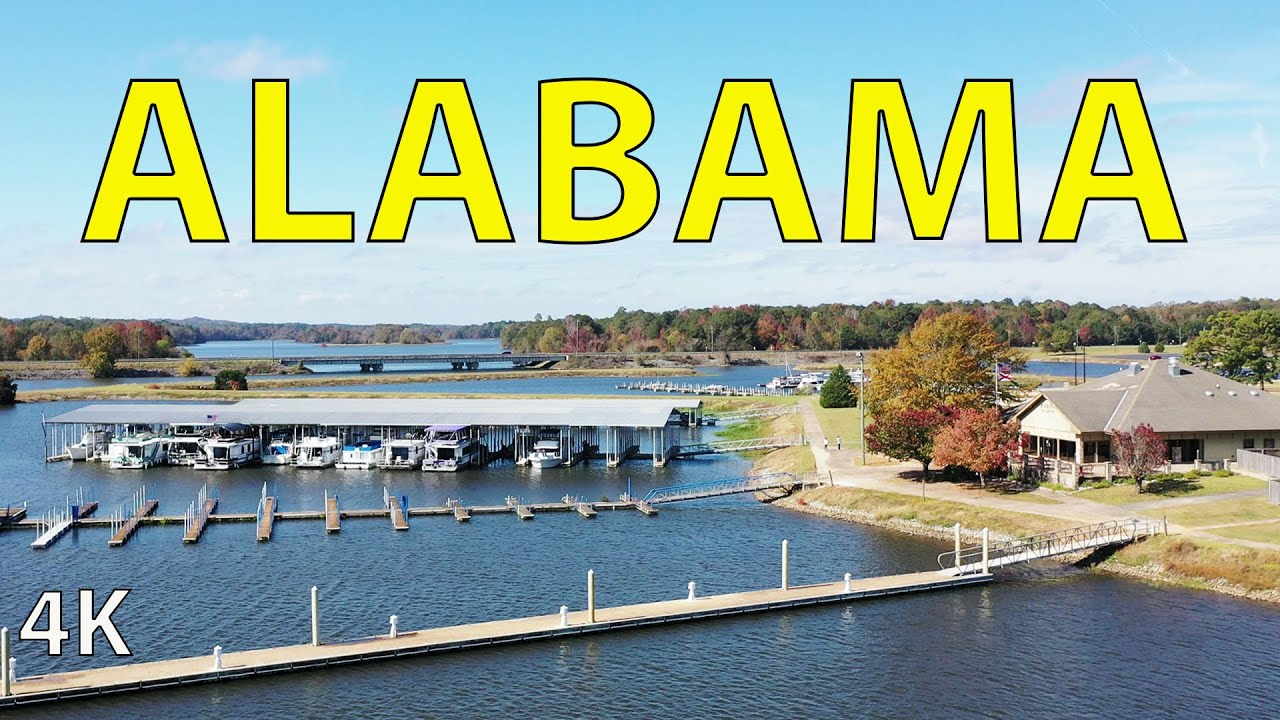 4K - USA - ALABAMA - DRONE VIDEO - EUFAULA LAKE - NATIONAL PARK - DRERAMLAND