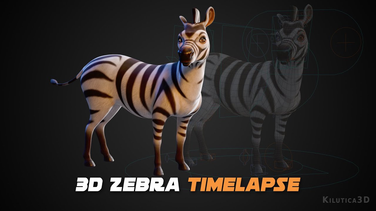 3D Character Workflow: Stylized Zebra Timelapse