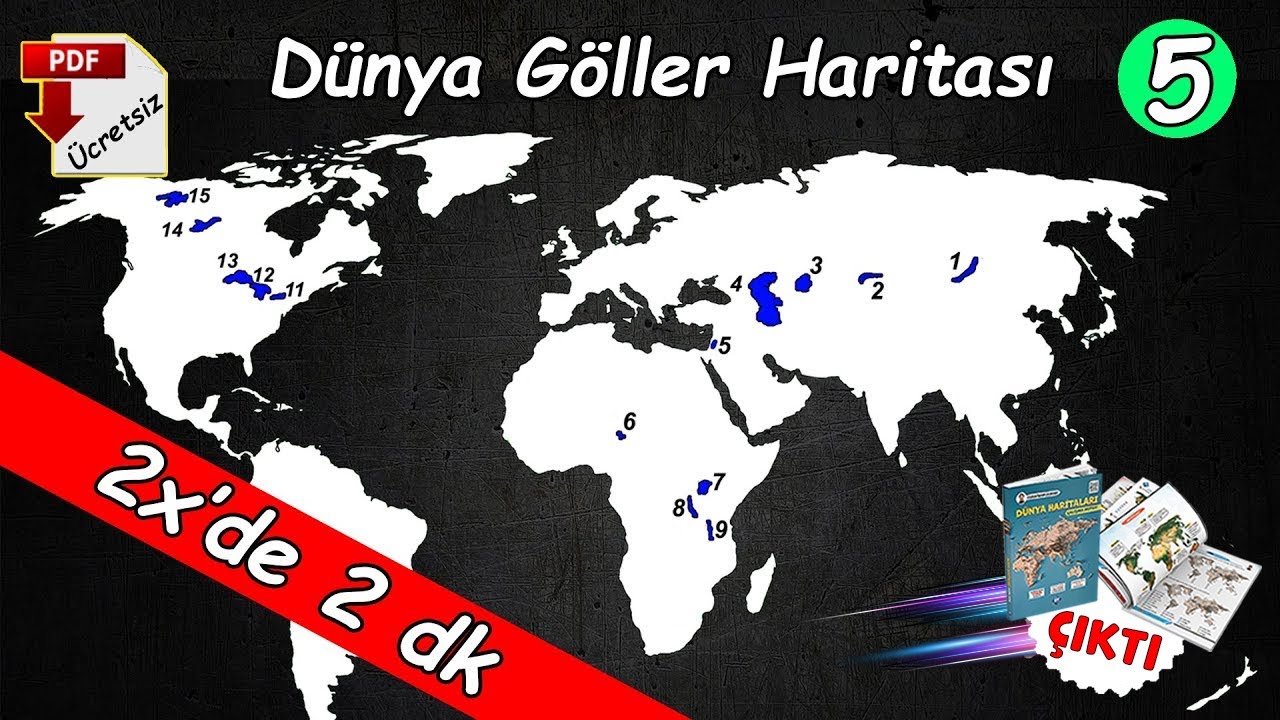 🔥KISA-NET🔥  GÖLLER Dünya Harita Bilgisi Çalışması 🌍 Tyt Coğrafya 📌Kamp5