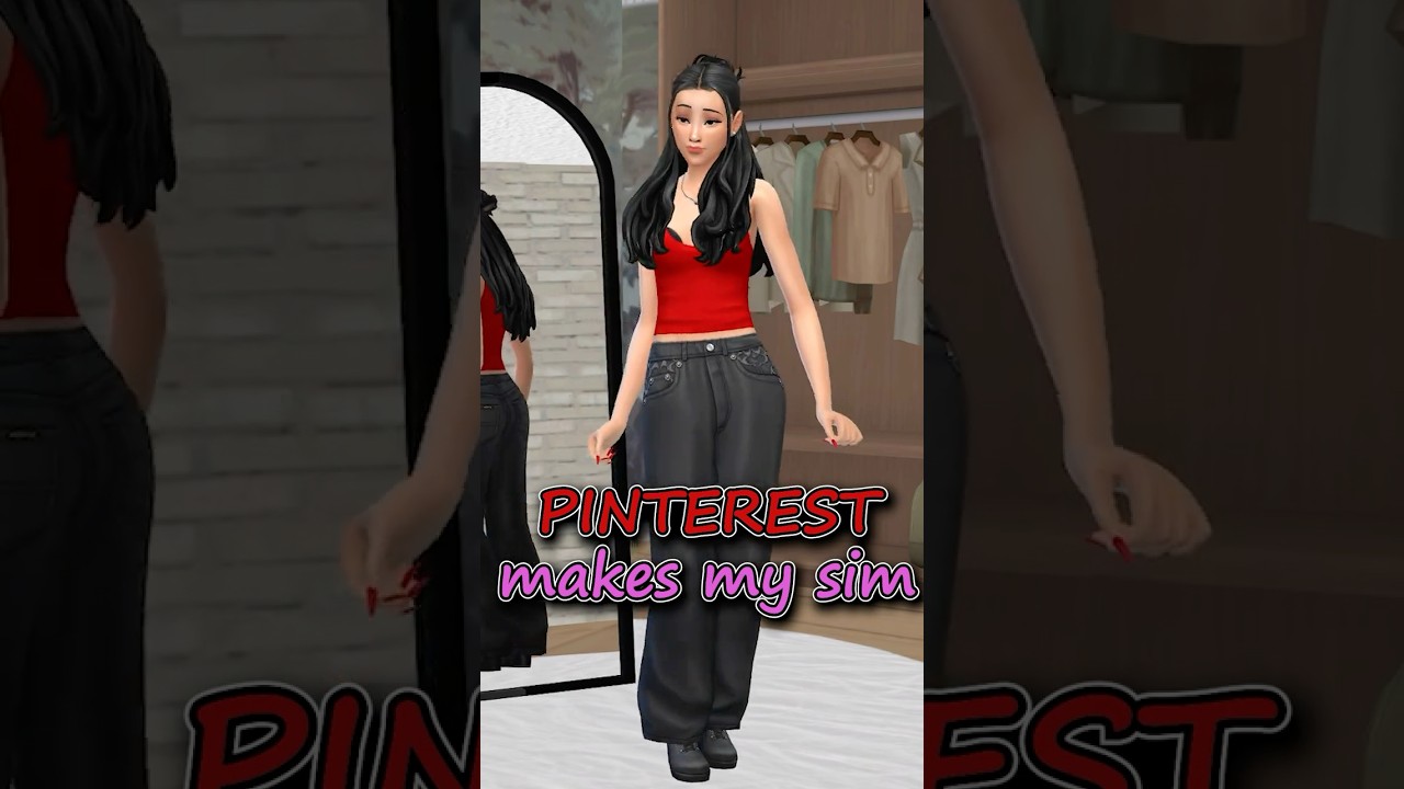 Pinterest designed my sim without my input😭 #sims4 #fashion #shorts #thesims4 #thesims