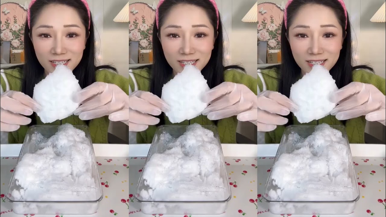 ASMR ICE EATING / ASMR MUKBANG ICE EATING SOUNDS FROM THE FROZEN WATER